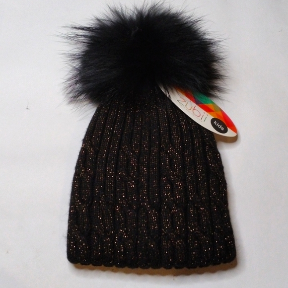 Boutique Zubii Kids Angora Blend Winter Hat with Pompom SZ. 9 months - Picture 1 of 4